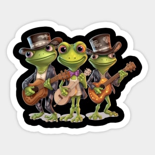 Frog Band, Mariachi, Music Sticker